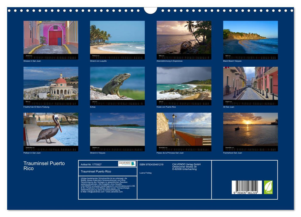 Trauminsel Puerto Rico (CALVENDO Wandkalender 2025)