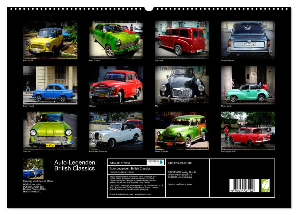 Auto-Legenden: British Classics (CALVENDO Premium Wandkalender 2025)