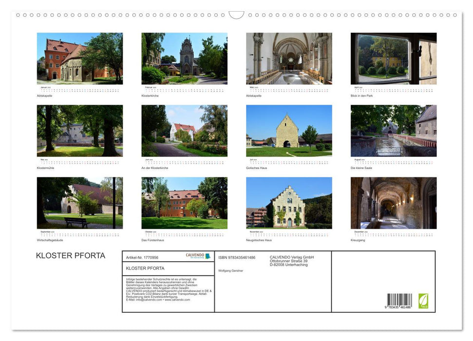 KLOSTER PFORTA (CALVENDO Wandkalender 2025)