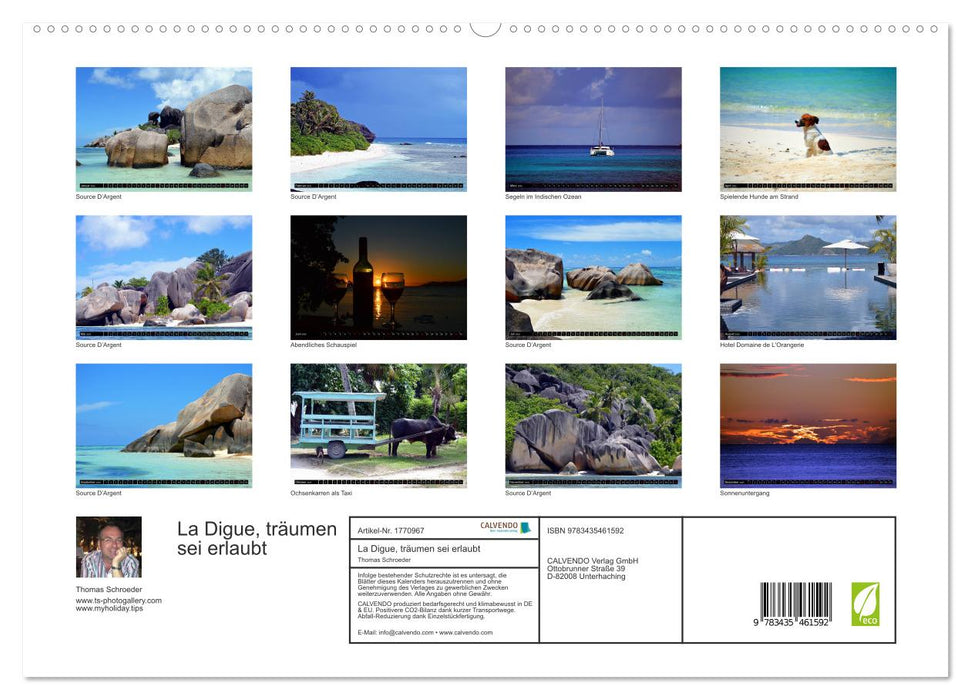 La Digue, träumen sei erlaubt (CALVENDO Premium Wandkalender 2025)