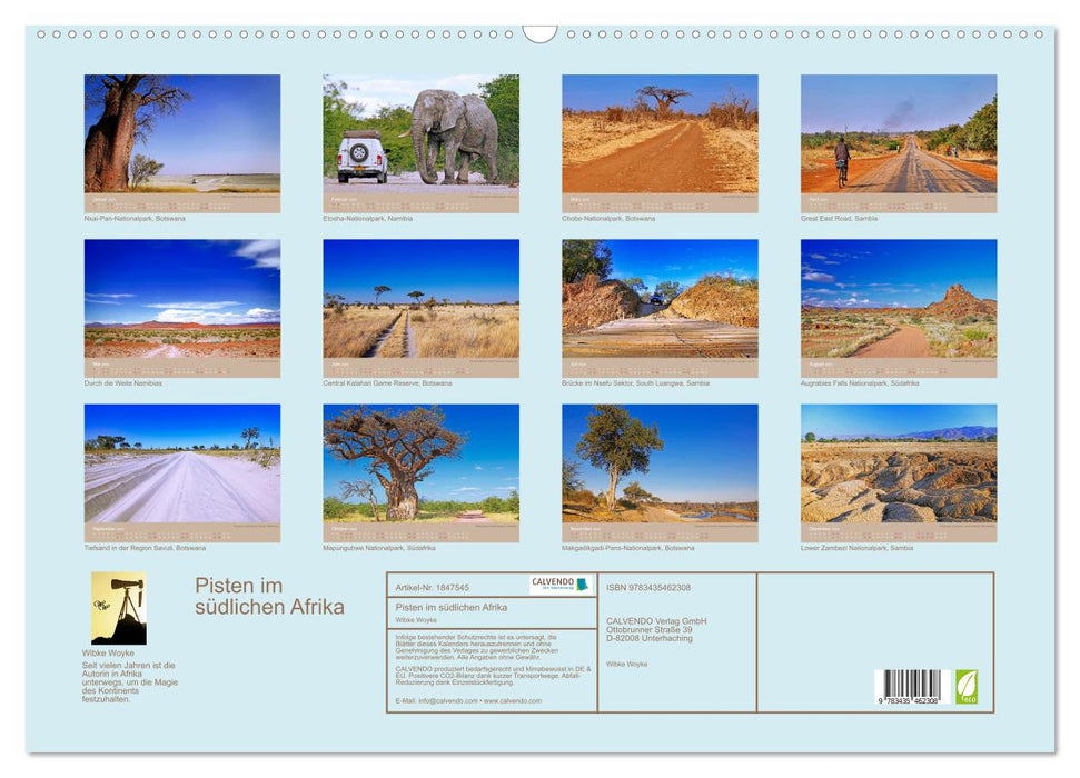 Pisten im südlichen Afrika (CALVENDO Wandkalender 2025)