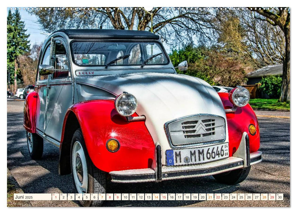 Citroën 2CV - geliebte Ente (CALVENDO Premium Wandkalender 2025)