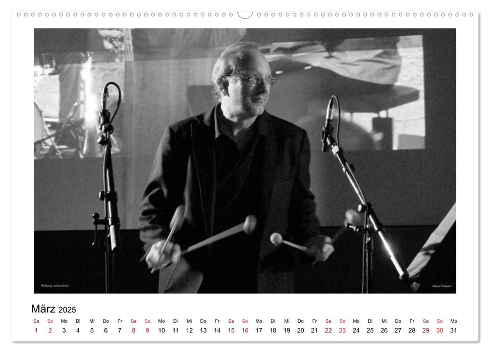 Internationale Meister des Jazz in Schwarzweiß (CALVENDO Premium Wandkalender 2025)