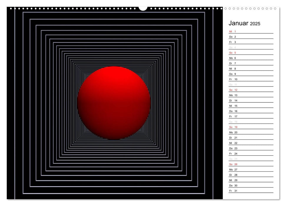 Mit Geometrie durch das Jahr (CALVENDO Premium Wandkalender 2025)