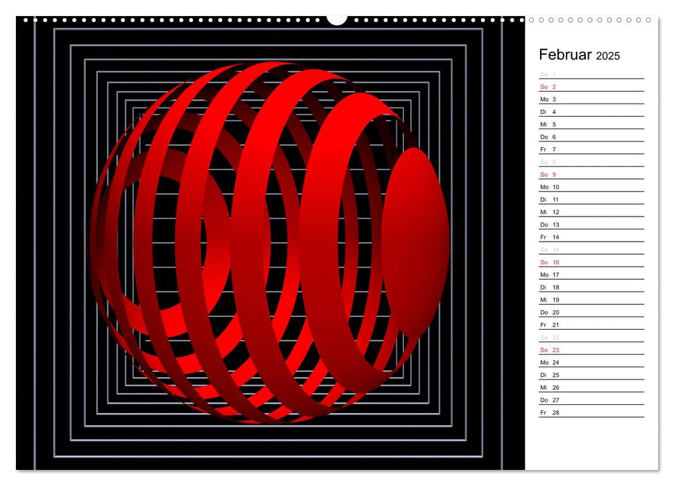 Mit Geometrie durch das Jahr (CALVENDO Premium Wandkalender 2025)