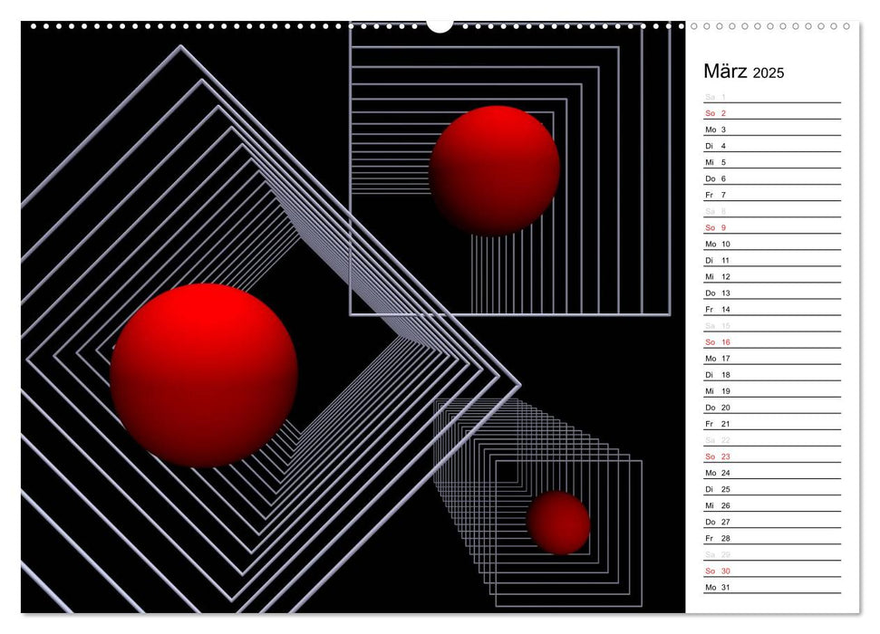 Mit Geometrie durch das Jahr (CALVENDO Premium Wandkalender 2025)