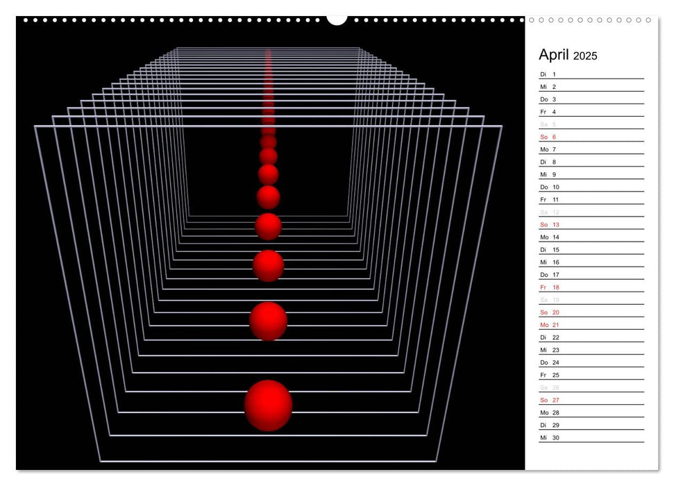 Mit Geometrie durch das Jahr (CALVENDO Premium Wandkalender 2025)