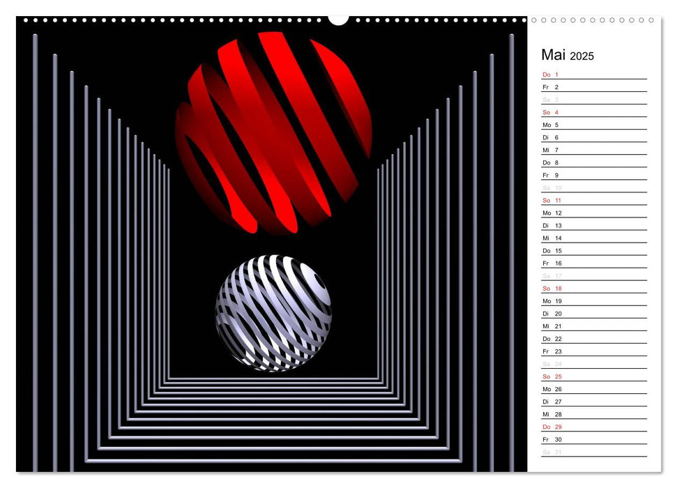 Mit Geometrie durch das Jahr (CALVENDO Premium Wandkalender 2025)