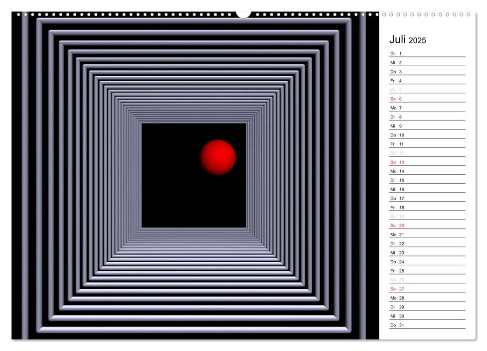 Mit Geometrie durch das Jahr (CALVENDO Premium Wandkalender 2025)