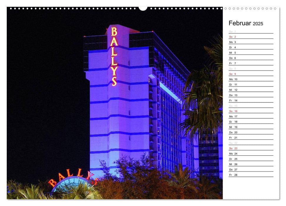 LAS VEGAS - by night (CALVENDO Premium Wandkalender 2025)