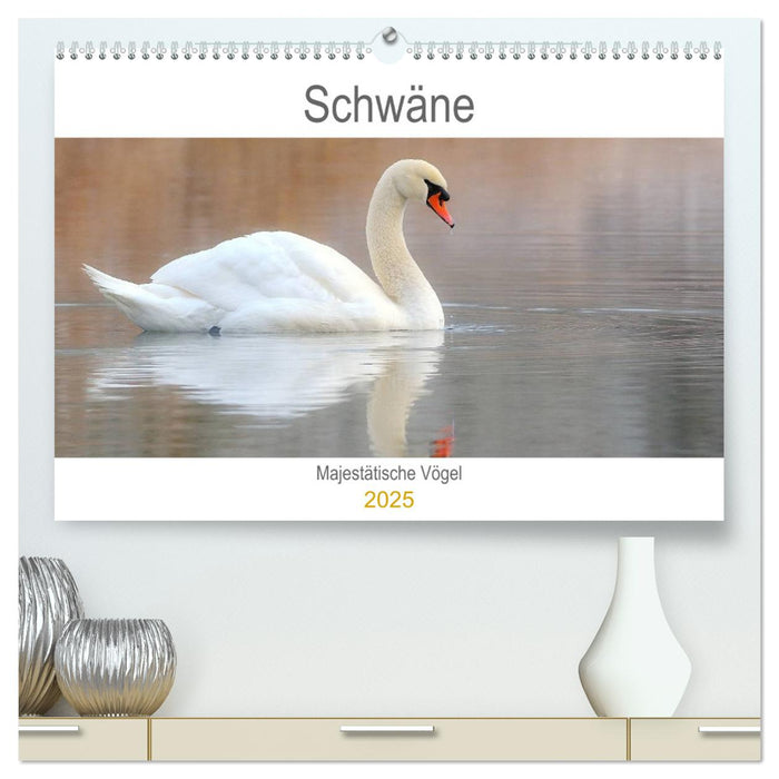 Schwäne Majestätische Vögel (CALVENDO Premium Wandkalender 2025)