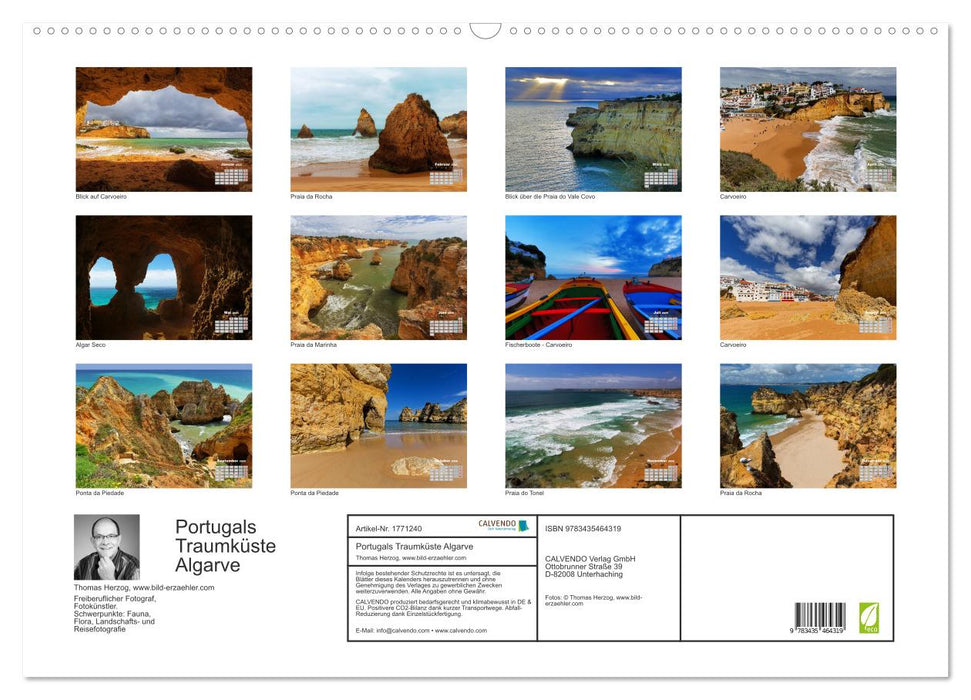 Portugals Traumküste Algarve (CALVENDO Wandkalender 2025)