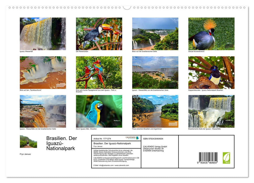 Brasilien. Der Iguazú-Nationalpark (CALVENDO Premium Wandkalender 2025)