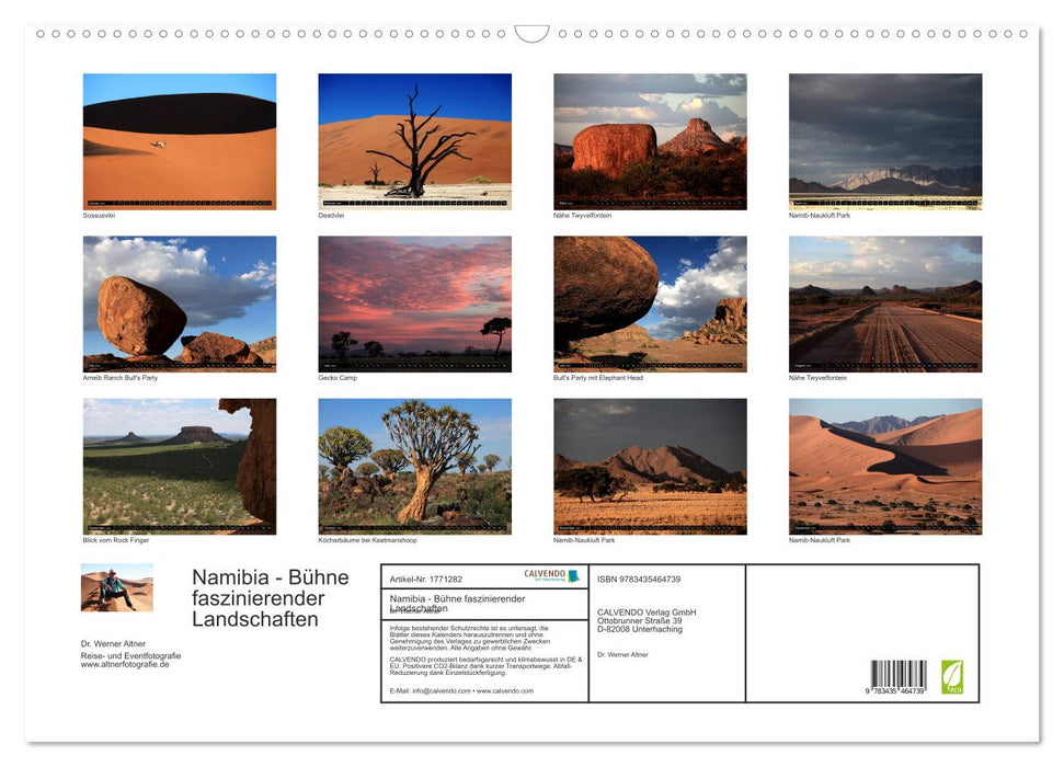 Namibia - Bühne faszinierender Landschaften (CALVENDO Wandkalender 2025)