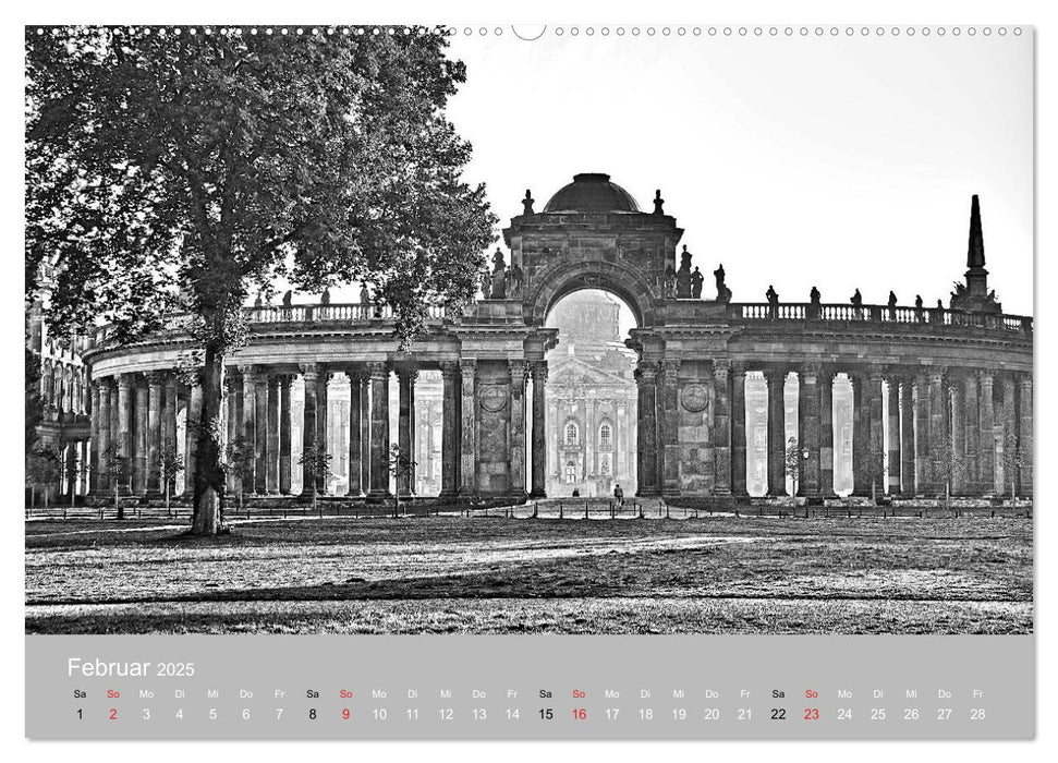 Potsdam schwarz auf weiß (CALVENDO Premium Wandkalender 2025)