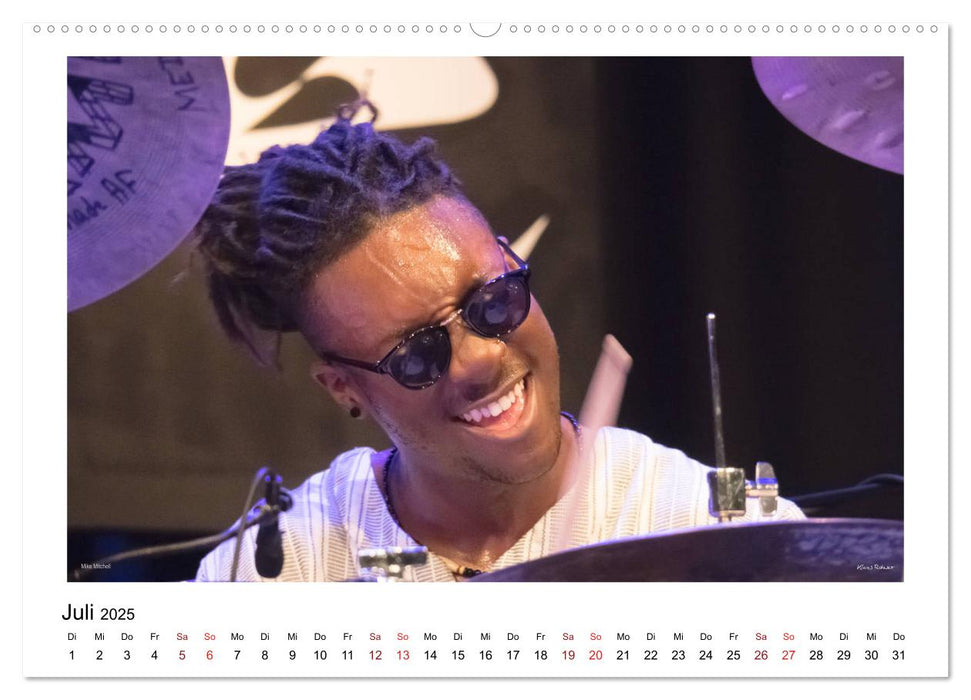 Internationale Meister des Jazz in Farbe (CALVENDO Premium Wandkalender 2025)