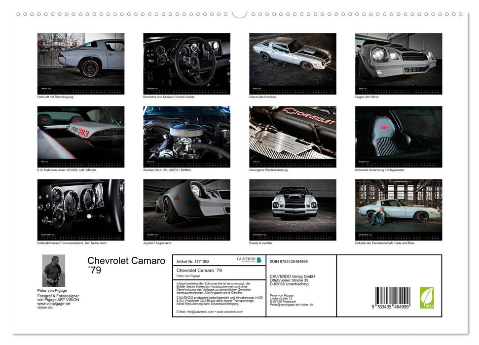 Chevrolet Camaro ´79 (CALVENDO Premium Wandkalender 2025)