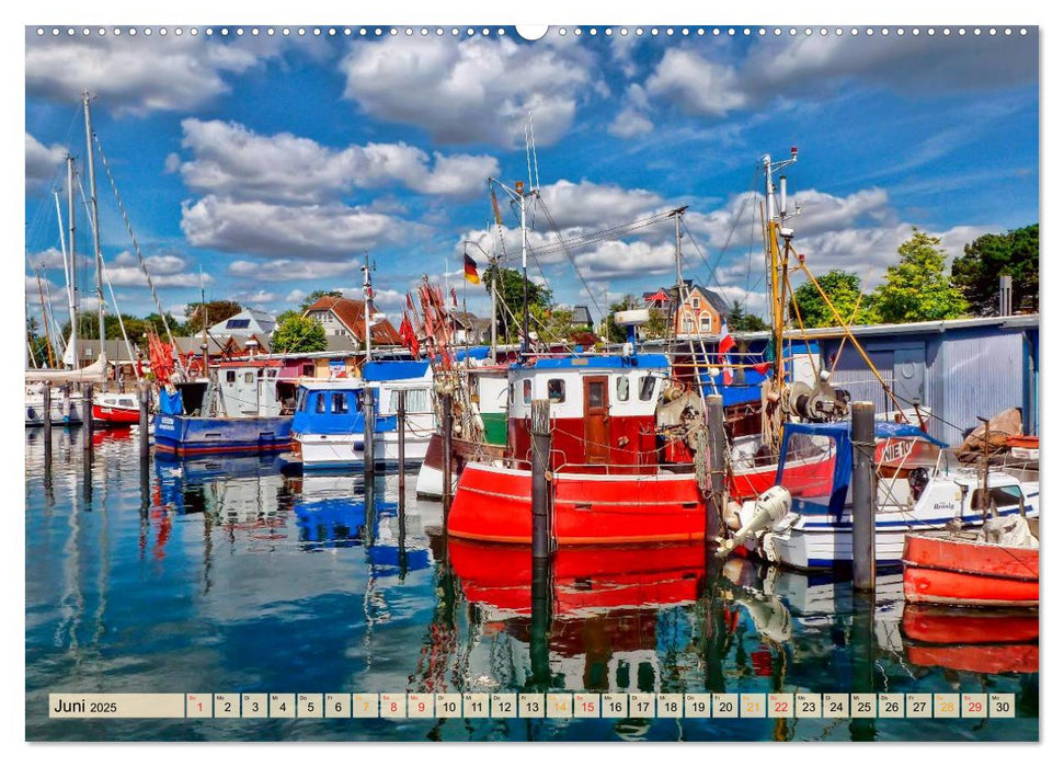 Schöne Häfen in Deutschland von Greetsiel bis Lindau (CALVENDO Wandkalender 2025)