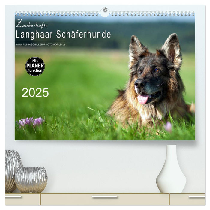 Zauberhafte Langhaar Schäferhunde (CALVENDO Premium Wandkalender 2025)