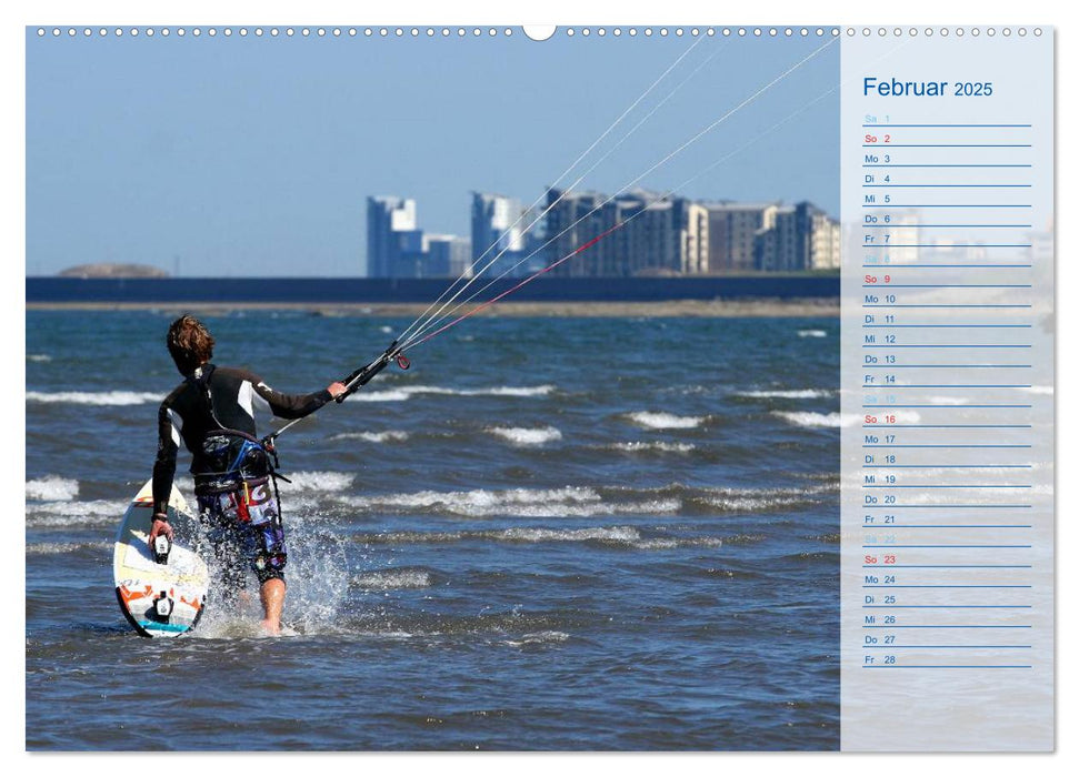 Kitesurfen - Wind und Wellen (CALVENDO Premium Wandkalender 2025)