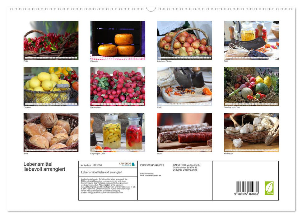 Lebensmittel liebevoll arrangiert (CALVENDO Premium Wandkalender 2025)
