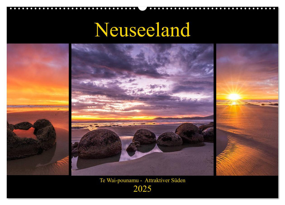 Neuseeland - Attraktiver Süden (CALVENDO Wandkalender 2025)