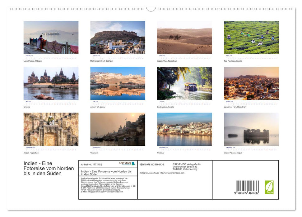 Indien - Eine Fotoreise vom Norden bis in den Süden (CALVENDO Premium Wandkalender 2025)