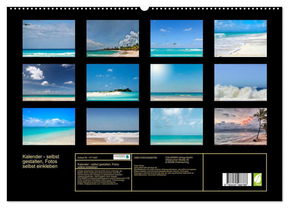 Kalender - selbst gestalten, Fotos selbst einkleben (CALVENDO Premium Wandkalender 2025)