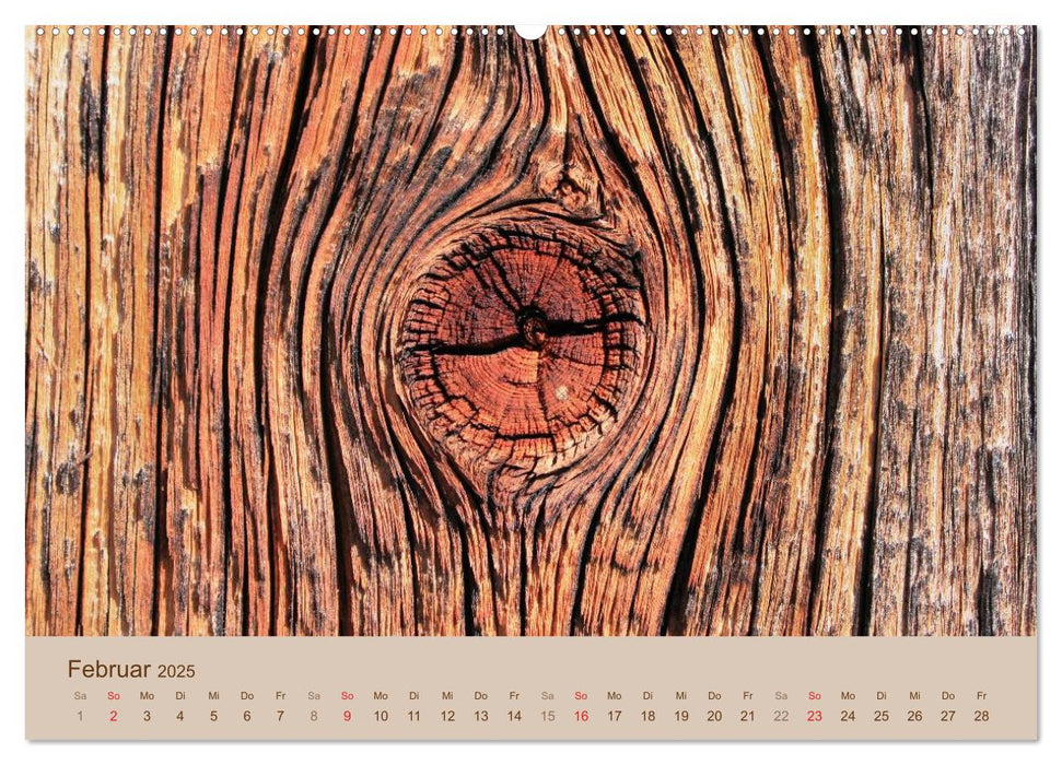 Farben des Holzes (CALVENDO Premium Wandkalender 2025)