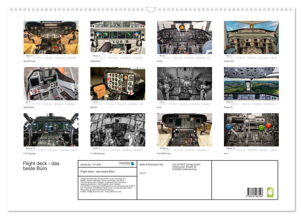 Flight deck - das beste Büro (CALVENDO Wandkalender 2025)