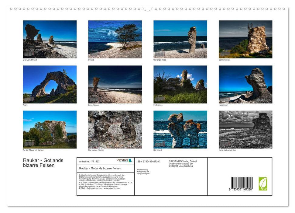 Raukar - Gotlands bizarre Felsen (CALVENDO Premium Wandkalender 2025)