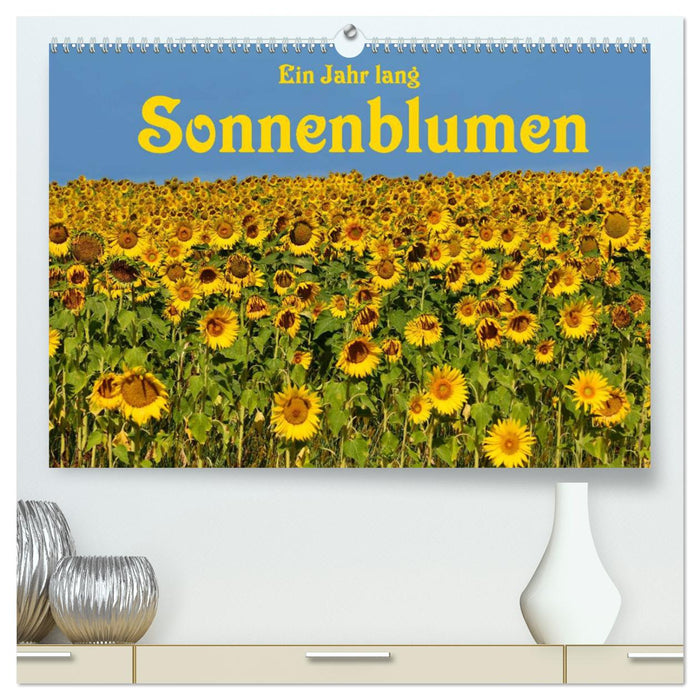 Ein Jahr lang Sonnenblumen (CALVENDO Premium Wandkalender 2025)