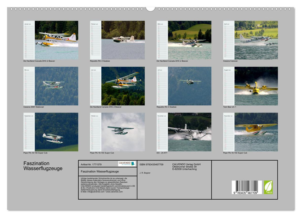 Faszination Wasserflugzeuge (CALVENDO Premium Wandkalender 2025)