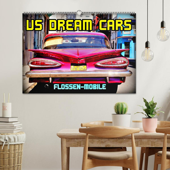 US DREAM CARS - Flossen-Mobile (CALVENDO Wandkalender 2025)