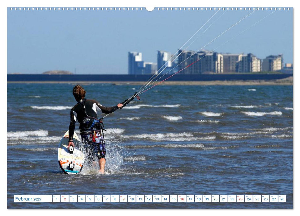 Kitesurfen - Wind und Wellen (CALVENDO Premium Wandkalender 2025)