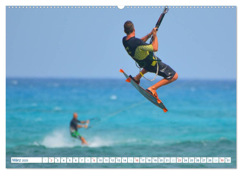 Kitesurfen - Wind und Wellen (CALVENDO Premium Wandkalender 2025)