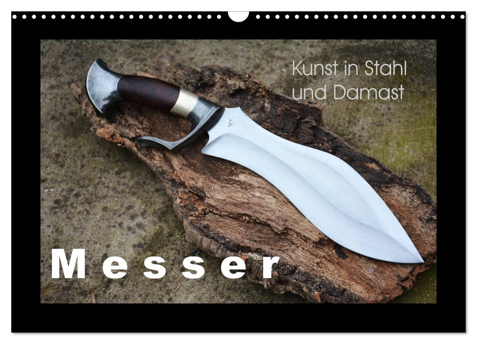 Kunst in Stahl und Damast - M e s s e r (CALVENDO Wandkalender 2025)