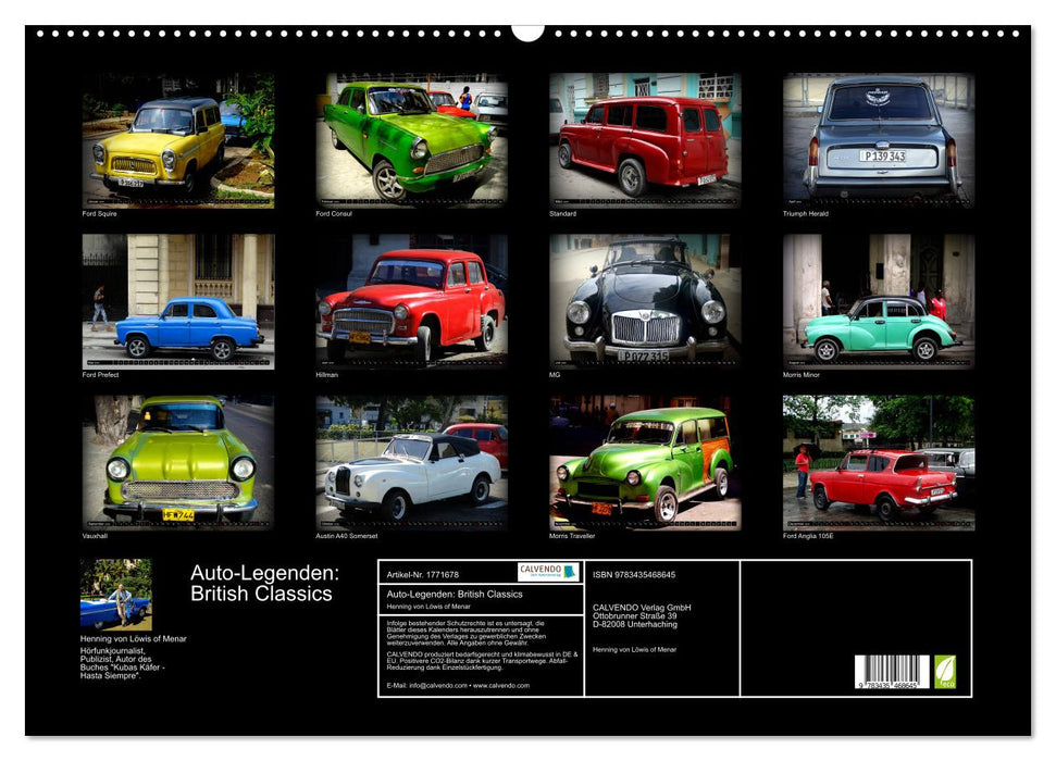 Auto-Legenden: British Classics (CALVENDO Wandkalender 2025)