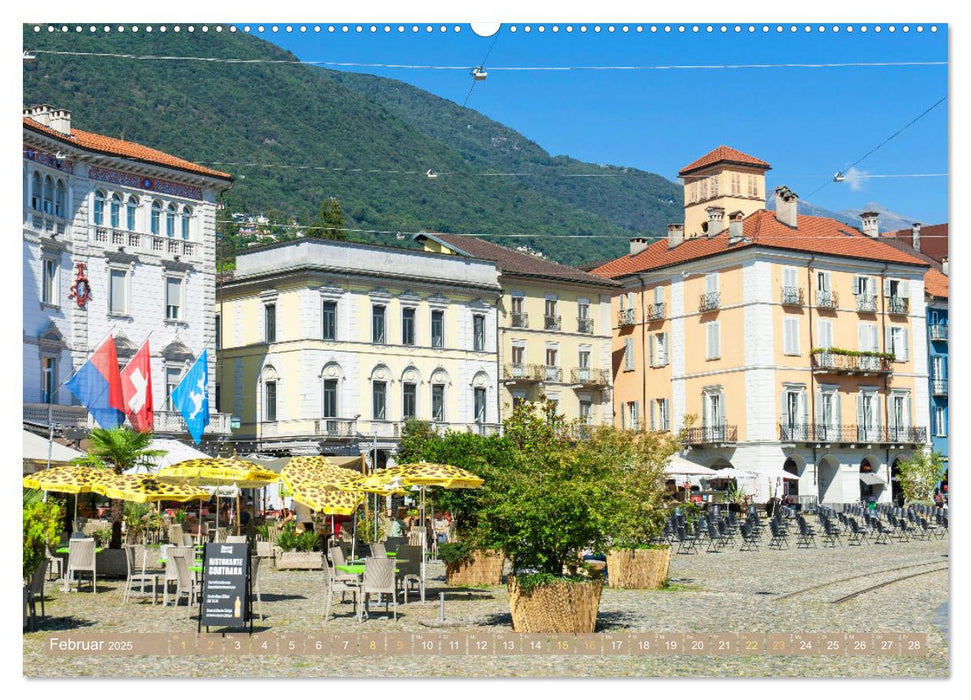 Wunderbares Tessin: Mediterranes Klima und italienisches Flair (CALVENDO Wandkalender 2025)