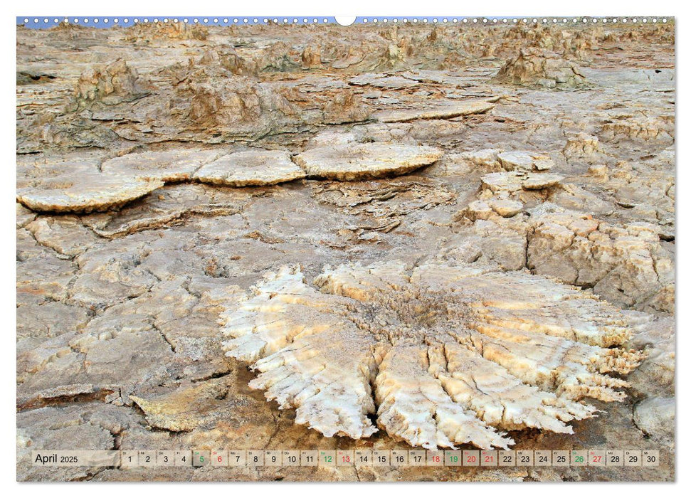 Vulkane Äthiopiens - Erta Ale und Dallol (CALVENDO Premium Wandkalender 2025)