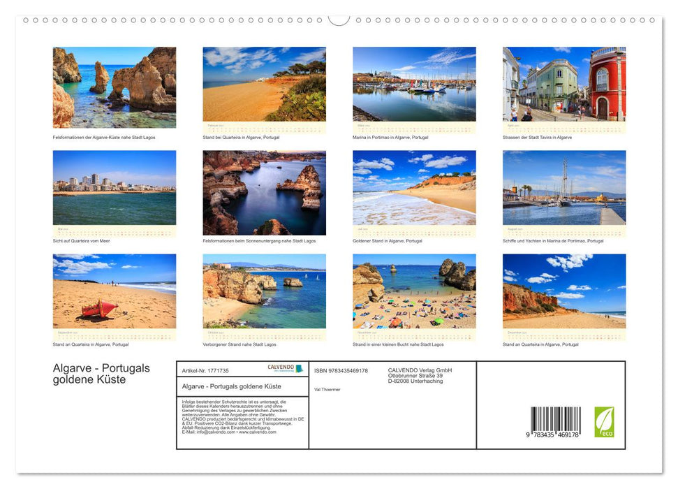 Algarve - Portugals goldene Küste (CALVENDO Premium Wandkalender 2025)