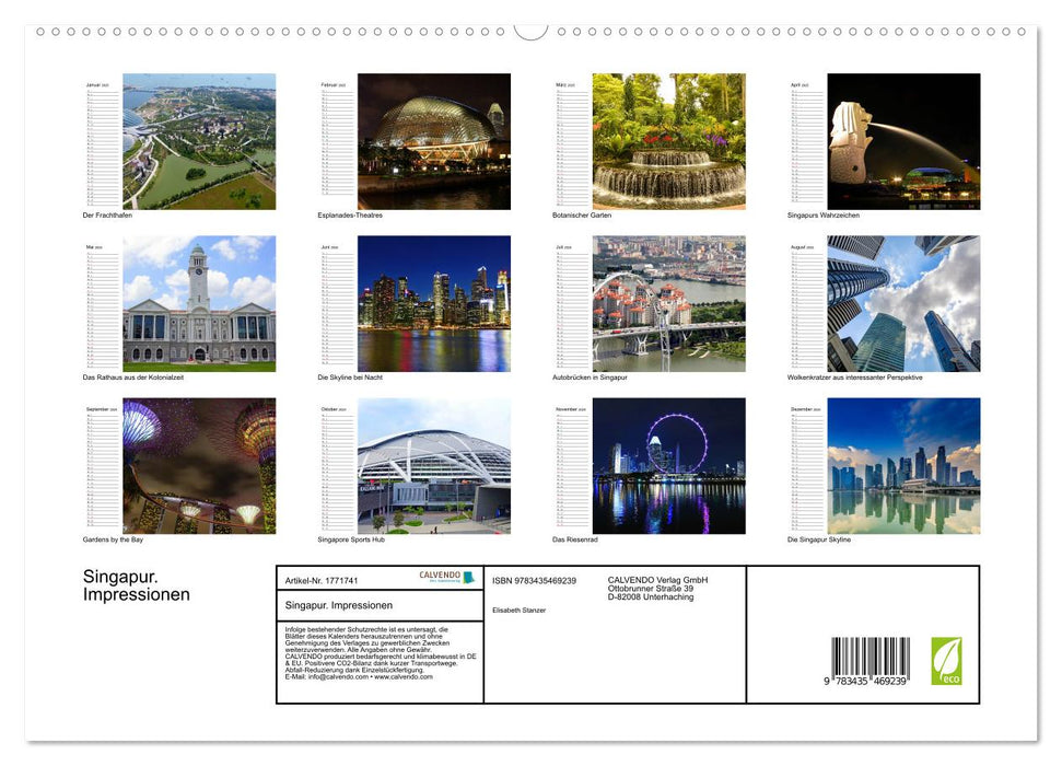 Singapur. Impressionen (CALVENDO Premium Wandkalender 2025)