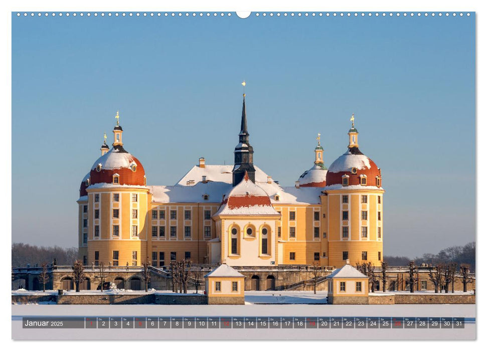 Moritzburg mit Schlossansichten (CALVENDO Premium Wandkalender 2025)