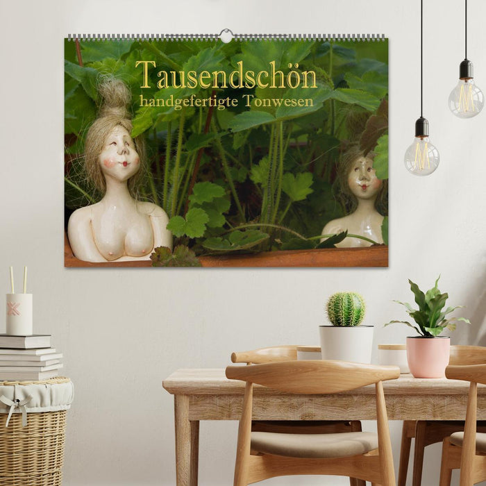 Tausendschön - handgeferigte Tonwesen (CALVENDO Wandkalender 2025)