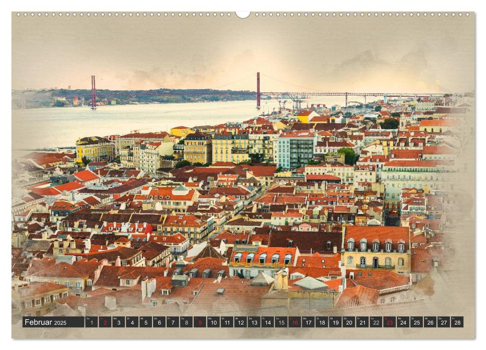 Traumhaftes Lissabon (CALVENDO Premium Wandkalender 2025)