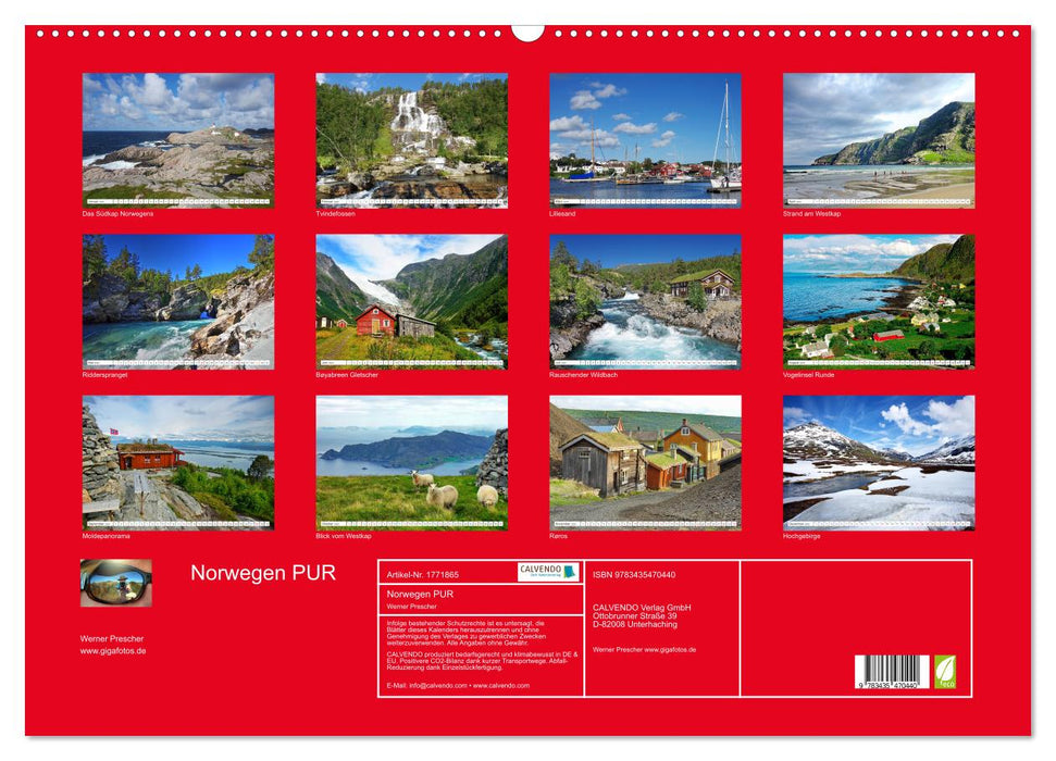 Norwegen PUR (CALVENDO Wandkalender 2025)