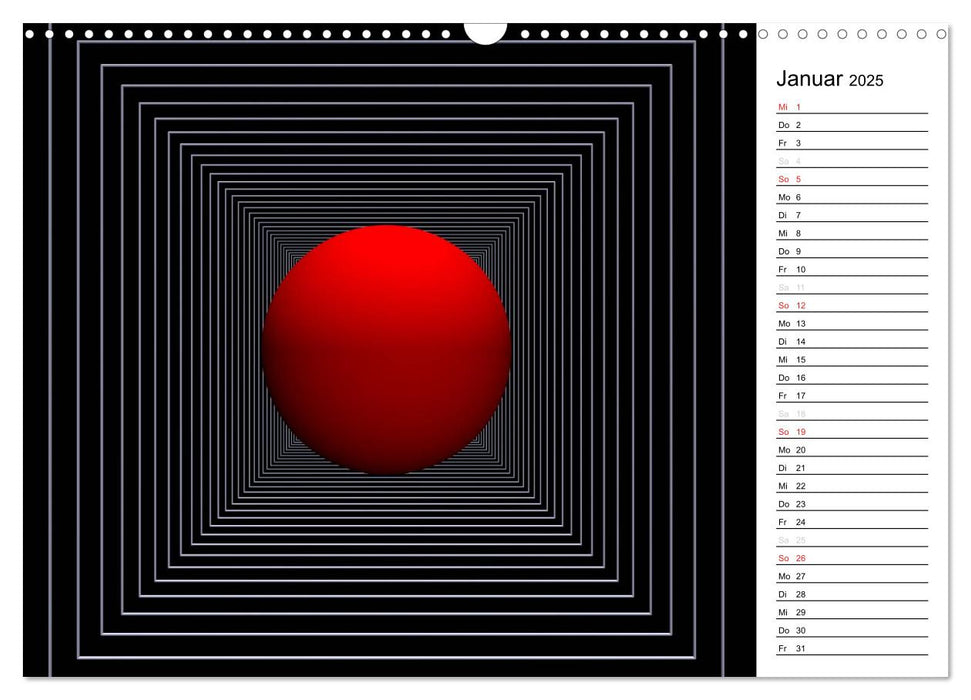 Mit Geometrie durch das Jahr (CALVENDO Wandkalender 2025)