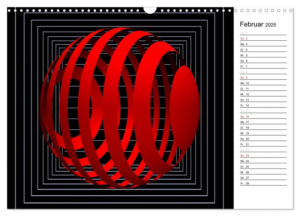 Mit Geometrie durch das Jahr (CALVENDO Wandkalender 2025)