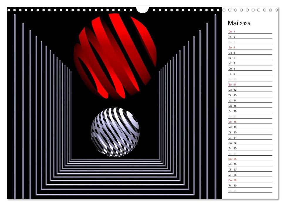 Mit Geometrie durch das Jahr (CALVENDO Wandkalender 2025)