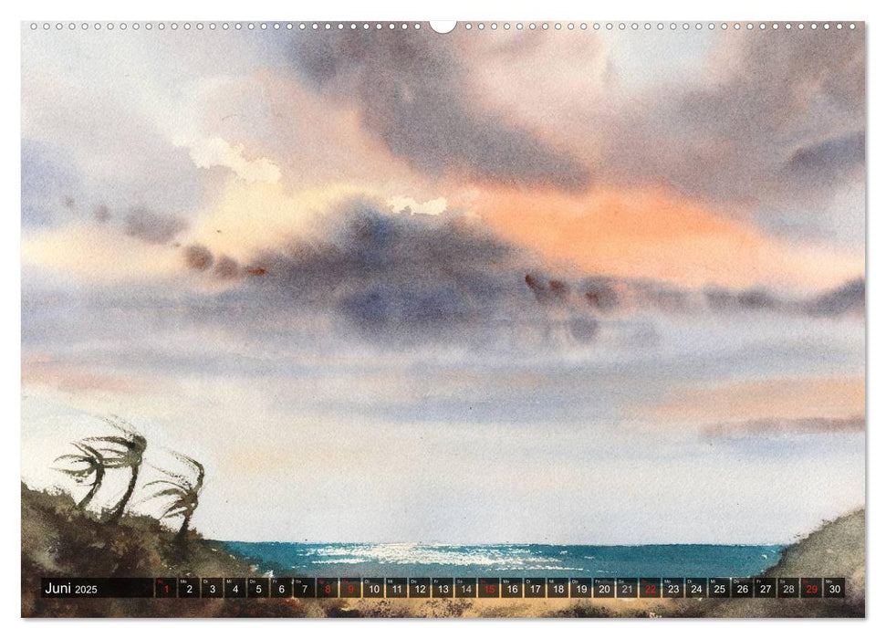 Landschaft in Aquarell (CALVENDO Premium Wandkalender 2025)